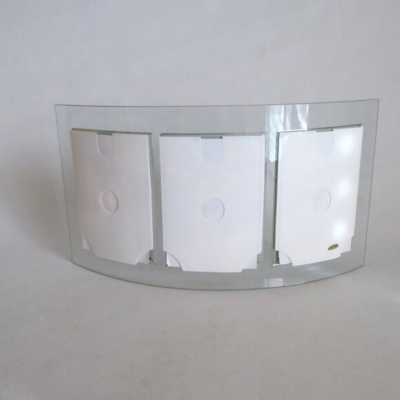 NEW 13” x 7” CURVED BEVELLED SILVER & GLASS COLLAGE PHOTO FRAME - Picture 8 of 12